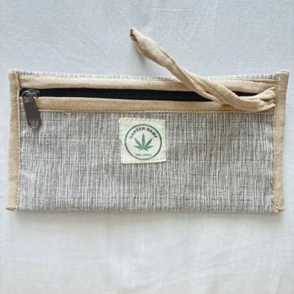 Nepal Hemp Pouch | Natural Eco-Friendly Small Storage Bag |‎ Boho Travel Wallet
